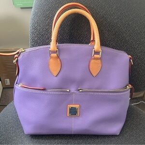 Dooney & Bourke Purple and Tan Women's Satchel